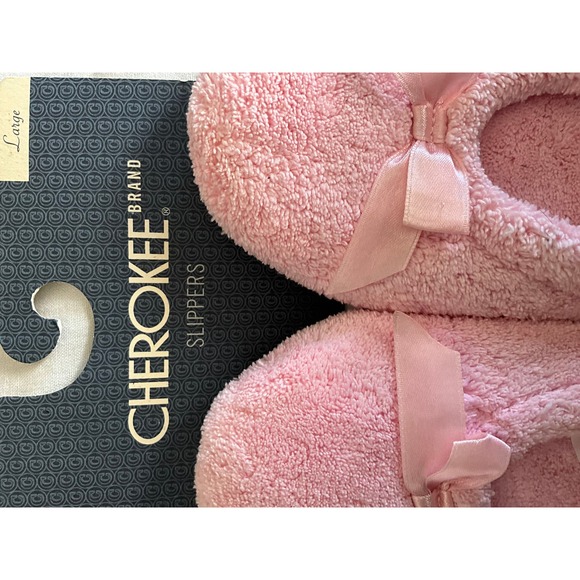 NOS CHEROKEE SuPeR PLUSH house slippers PINK 8-9 - Picture 3 of 4
